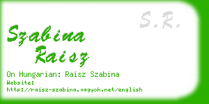 szabina raisz business card